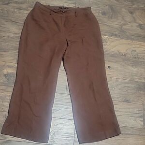 Women's brown wide leg pants size 14p
